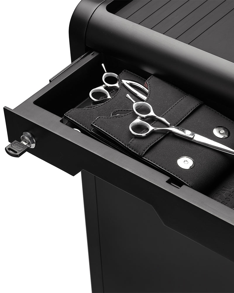 eNOBILE - Biały wózek fryzjerski z zamkiem